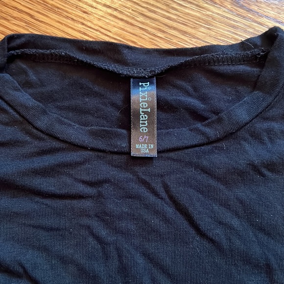 PixieLane long sleeve tee with knot front detail super soft material sz 6/7 - Picture 3 of 3